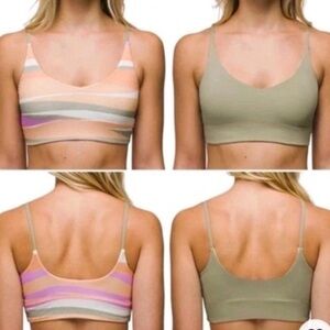 NWT Prana Reversible Sports Bra/Bathing Suit Top Size L